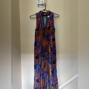 Anthropologie Maeve Velvet-Textured Jumpsuit